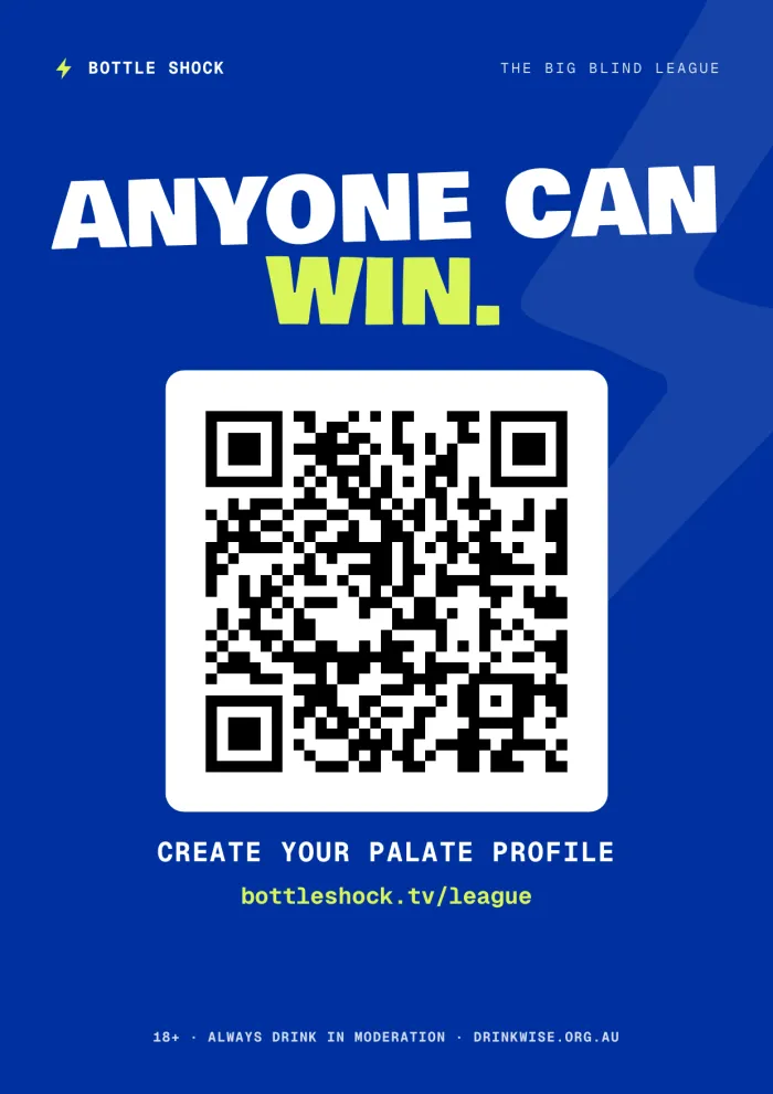 Anyone Can Win — Big Blind League cellar-door poster